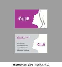 Contemporary Magenta and grey Business Card