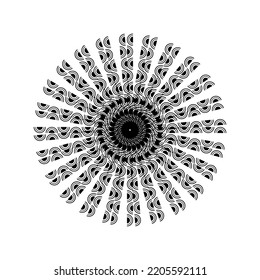 Contemporary Mandala made from Circle and Half Circle Shape Composition. Modern Contemporary Mandala for Logo, Ornate, Decoration or Graphic Design. Vector Illustration
