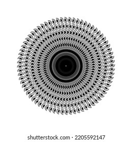 Contemporary Mandala made from Circle and Half Circle Shape Composition. Modern Contemporary Mandala for Logo, Ornate, Decoration or Graphic Design. Vector Illustration
