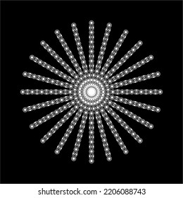 Contemporary Mandala made from Circle and Half Circle Shape Composition. Modern Contemporary Mandala for Logo, Ornate, Decoration or Graphic Design. Vector Illustration
