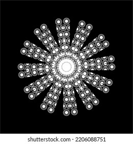 Contemporary Mandala made from Circle and Half Circle Shape Composition. Modern Contemporary Mandala for Logo, Ornate, Decoration or Graphic Design. Vector Illustration
