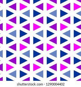 Contemporary minimalist geometric pattern. Repeated triangles ornament. Modern abstract background. Seamless surface design. Simple wallpaper. Digital paper, textile print. Vector art