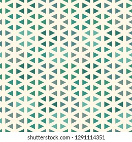 Contemporary minimalist geometric pattern. Repeated triangles ornament. Modern abstract background. Seamless surface design. Simple wallpaper. Digital paper, textile print. Vector art