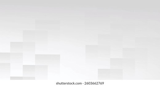 Contemporary and Minimalist Geometric Technology-Themed Background Featuring a Fusion of Overlapping White and Gray Triangles, Transparent Layers, and Random Rectangular Arrangements

