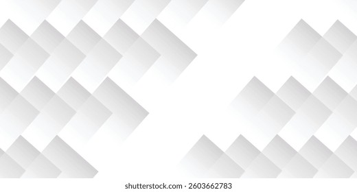 Contemporary and Minimalist Geometric Technology-Themed Background Featuring a Fusion of Overlapping White and Gray Triangles, Transparent Layers, and Random Rectangular Arrangements

