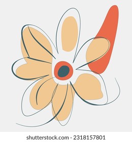 Contemporary Minimalist Line Art Posters: Abstract Organic Shapes and Floral Designs.