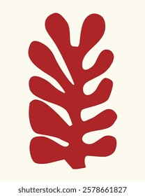 contemporary modern silhouette red leaves