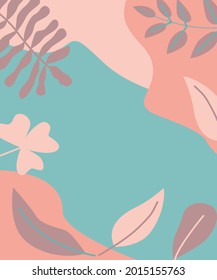 Contemporary modern trendy vector background. Hand drawn various shapes and doodle objects. Pastel colors illustrations. 