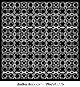 Contemporary Motifs Pattern. Decoration for Interior, Exterior, Carpet, Textile, Garment, Cloth, Silk, Tile, Plastic, Paper, Wrapping, Wallpaper, Pillow, Sofa, Background, Ect. Vector Illustration