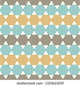 contemporary native hexagon wireframe seamless pattern on cream