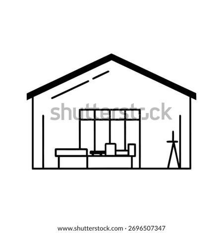 Contemporary open space vector illustration