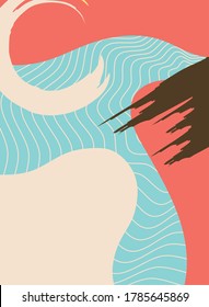 contemporary paint work art abstract style vector illustration design