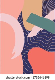 contemporary paint work art abstract style vector illustration design