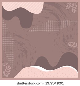 contemporary pattern design with brown color background