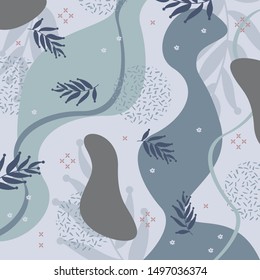 Contemporary pattern design for silk scarf with floral element. Hijab Fashion