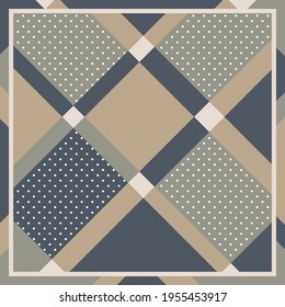 contemporary plaid pattern for scarf design