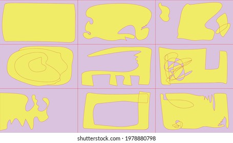 Contemporary poster, book cover, brochure, background template design. Abstract big shape composition. Trendy conceptual illustration. Creative minimalist artistic. Graphic resource, wall decoration.