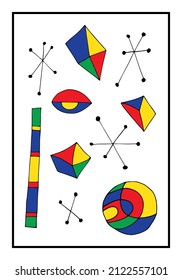 contemporary poster design. vector illustration with abstract shapes