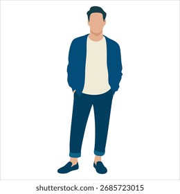 Diseño simple de Imagen de Vector de hombre profesional contemporáneo