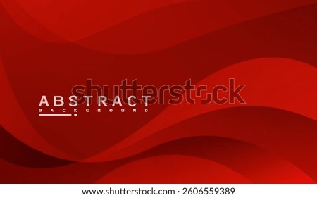 Contemporary red waves with flowing lines and gradient shading creating an engaging and dynamic abstract backdrop for design projects and presentation templates