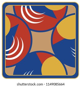 Contemporary scarf design with circles shape