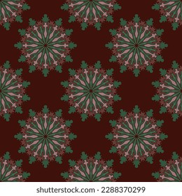 Contemporary seamless ornamental pattern. Decorative background in minimalist style. Vector illustration for textile, scrapbook, surface design.
