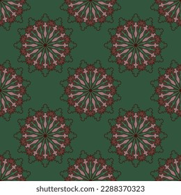 Contemporary seamless ornamental pattern. Decorative background in minimalist style. Vector illustration for textile, scrapbook, surface design.