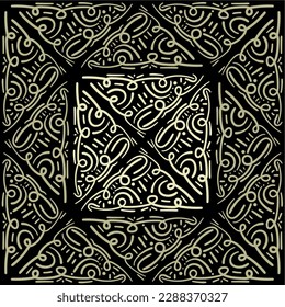 Patrón actual sin fisuras. Marco decorativo de estilo minimalista. Ilustración vectorial para el diseño textil, de raspado, de superficie.
