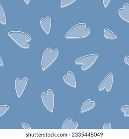 Contemporary seamless pattern with hearts. For birthday, Valentine’s day, Mam’s day, Father’s. Modern design for clothes, fabric, paper, cover, interior decoration. Vector texture. EPS 10