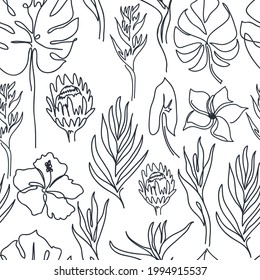 Patrón actual sin costuras con hojas de monstera. Textos para textiles, envasado, papel de envoltura, publicación en redes sociales