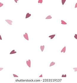 Contemporary seamless pattern with pink hearts. For birthday, Valentine’s day, Mam’s day, Father’s. Modern design for clothes, fabric, paper, cover, interior decoration. Vector texture. EPS 10
