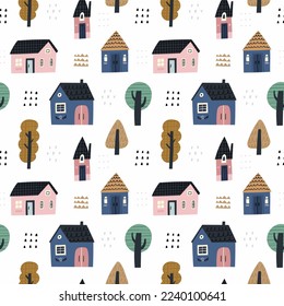 Contemporary seamless pattern set. Modern design for clothes, fabric, paper, cover, interior decor. Vector texture. 