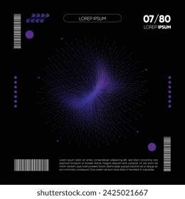 Póster contemporáneo y elegante con líneas abstractas en espiral. Portada del álbum, portada del libro, líneas abstractas. 