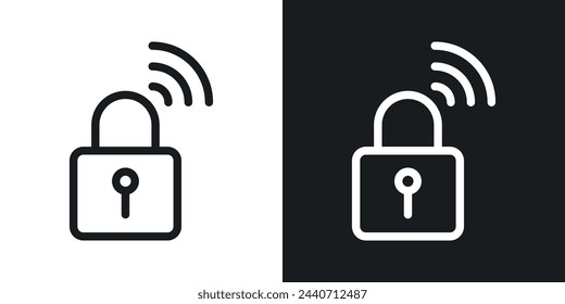 Contemporary Smart Lock Icons. Symbols for Modern Home Security Solutions.