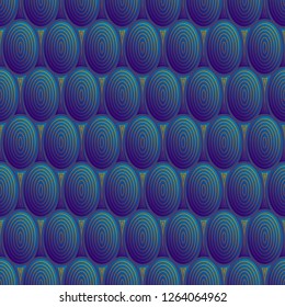 contemporary spiral oval dimension seamless pattern