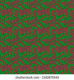 Contemporary strange leaves seamless pattern. Abstract tropical floral wallpaper. Creative flower plants endless wallpaper. Modern botanical print. Design for fabric, textile print, wrapping, cover
