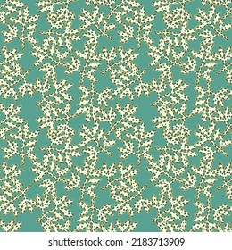 Contemporary strange leaves seamless pattern. Abstract tropical floral wallpaper. Creative flower plants endless wallpaper. Modern botanical print. Design for fabric, textile print, wrapping, cover
