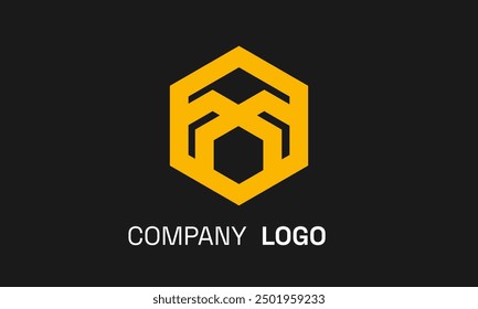 Modernes und strukturiertes geometrisches Box-Logo-Design für innovatives Branding und moderne Identität