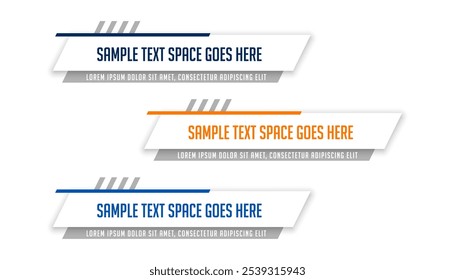 estilo contemporâneo títulos inferiores terceiro faixa banner para business news vetor