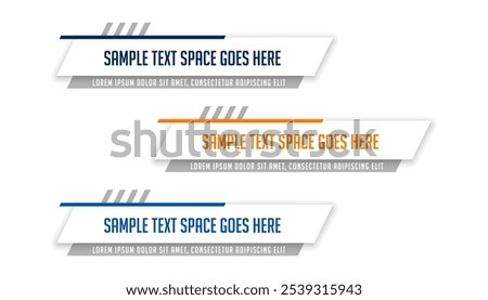 contemporary style lower third titles strip banner for business news vector