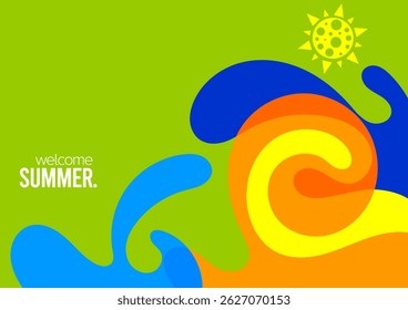 Diseño contemporáneo de verano. Ilustración vectorial