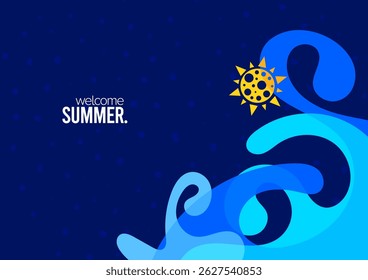 contemporary summer template design. vector illustration