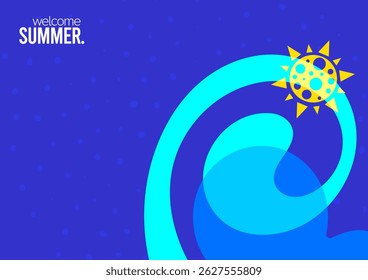 contemporary summer template design. vector illustration