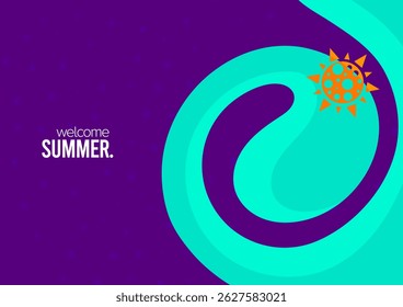 contemporary summer template design. vector illustration