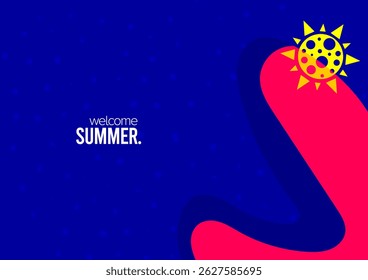 contemporary summer template design. vector illustration