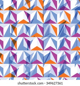 Contemporary tech stylish construction, abstract dimensional background with geometric figures. 3d illusive perspective covering, eps10 vector illustration. Op art and internet technology backdrop.