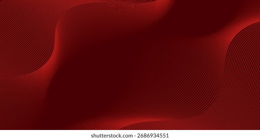 Conjunto de diseño de cubierta de tecnología contemporánea. Fondo de lujo con patrón de línea roja (curvas de guilloche). Telón de fondo de la tecnología del Vector de Premium para la disposición del negocio, certificado digital, Plantilla formal del folleto