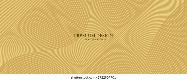 Contemporary technology cover design set. Luxury gold background line pattern (guilloche curves). Premium golden vector tech backdrop for business template, digital certificate