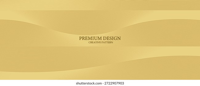 Contemporary technology cover design set. Luxury gold background line pattern (guilloche curves). Premium golden vector tech backdrop for business template, digital certificate