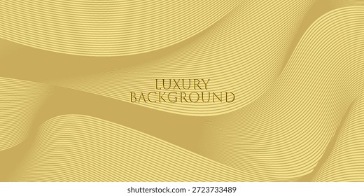 Conjunto de design de tampa de tecnologia contemporânea. Padrão de linha de fundo de ouro de luxo (curvas guilhochadas). Fundo de tecnologia vetor dourado premium para modelo de negócios, certificado digital